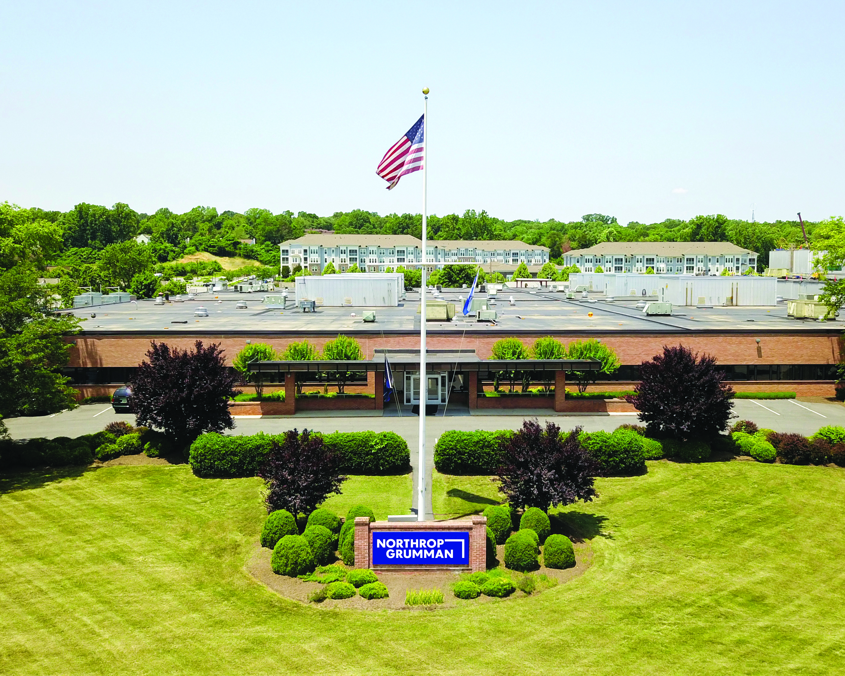 Aerial shot of Northrop Grumman building 