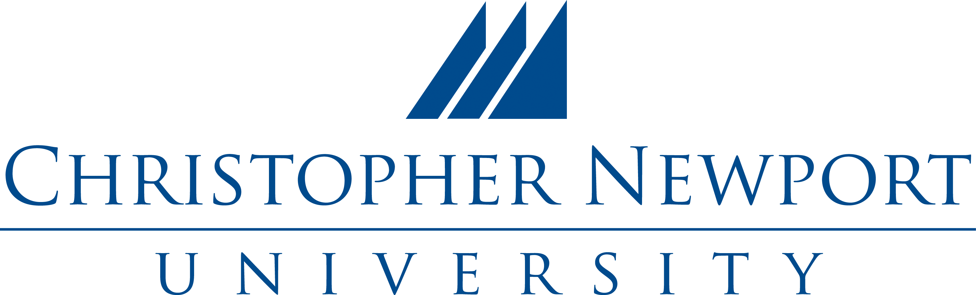 Blue Christopher Newport University Logo