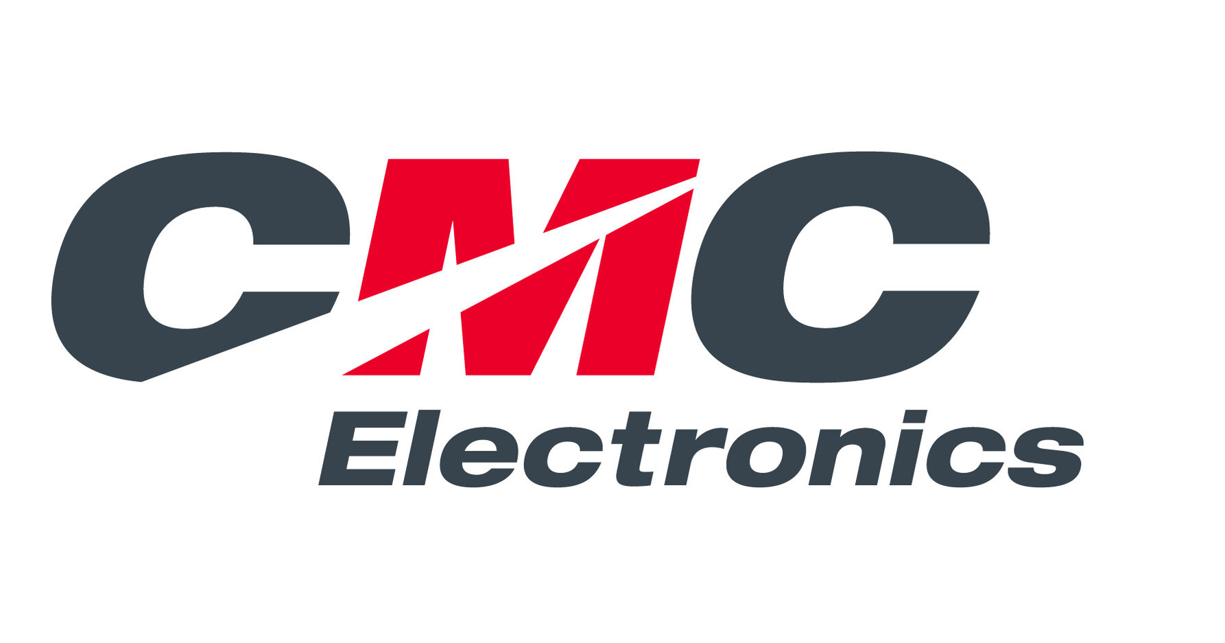 Black and red CMC Electronics logo