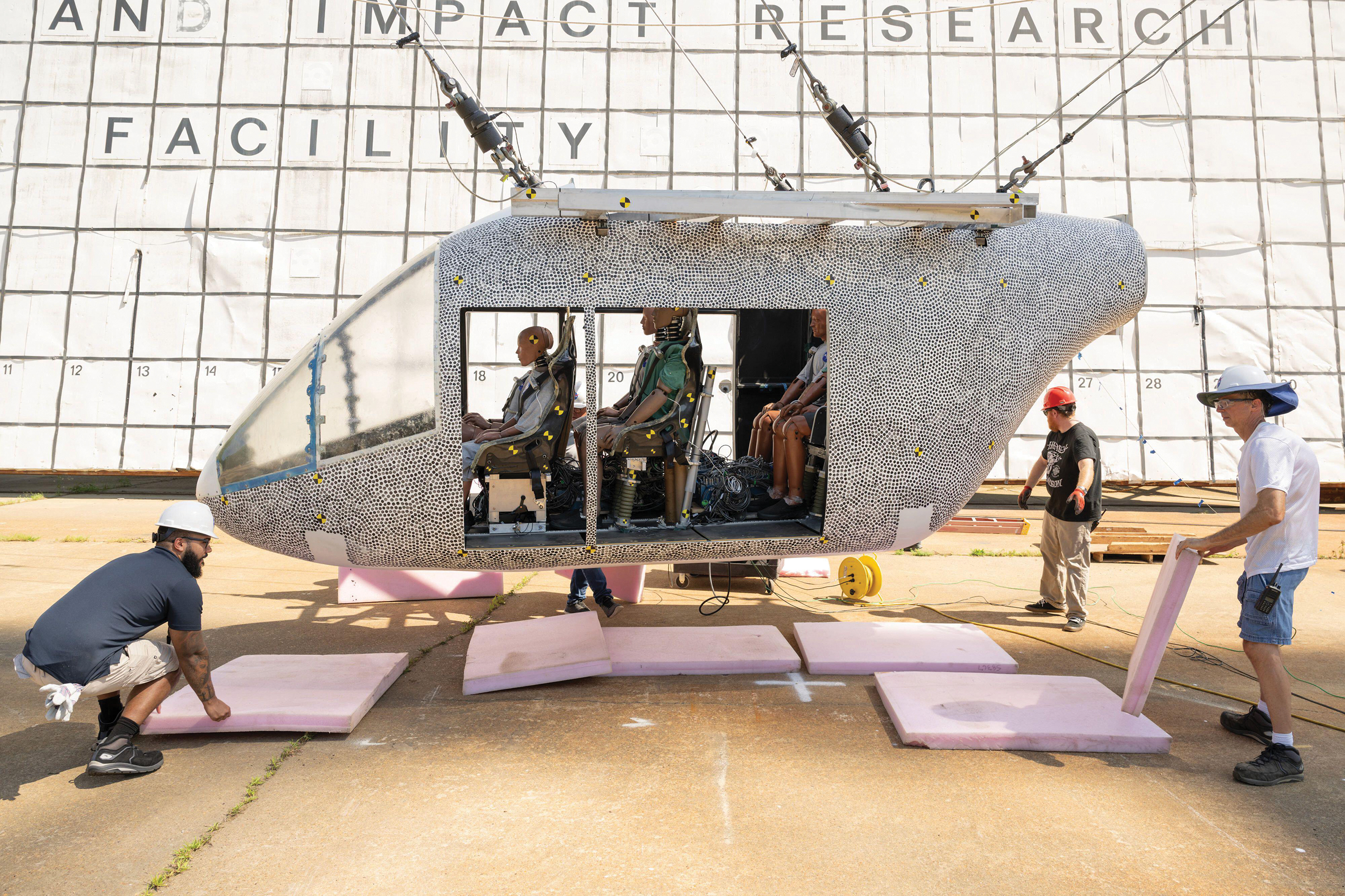 A photo of an Air Taxi Drop Test at NASA Research Center
