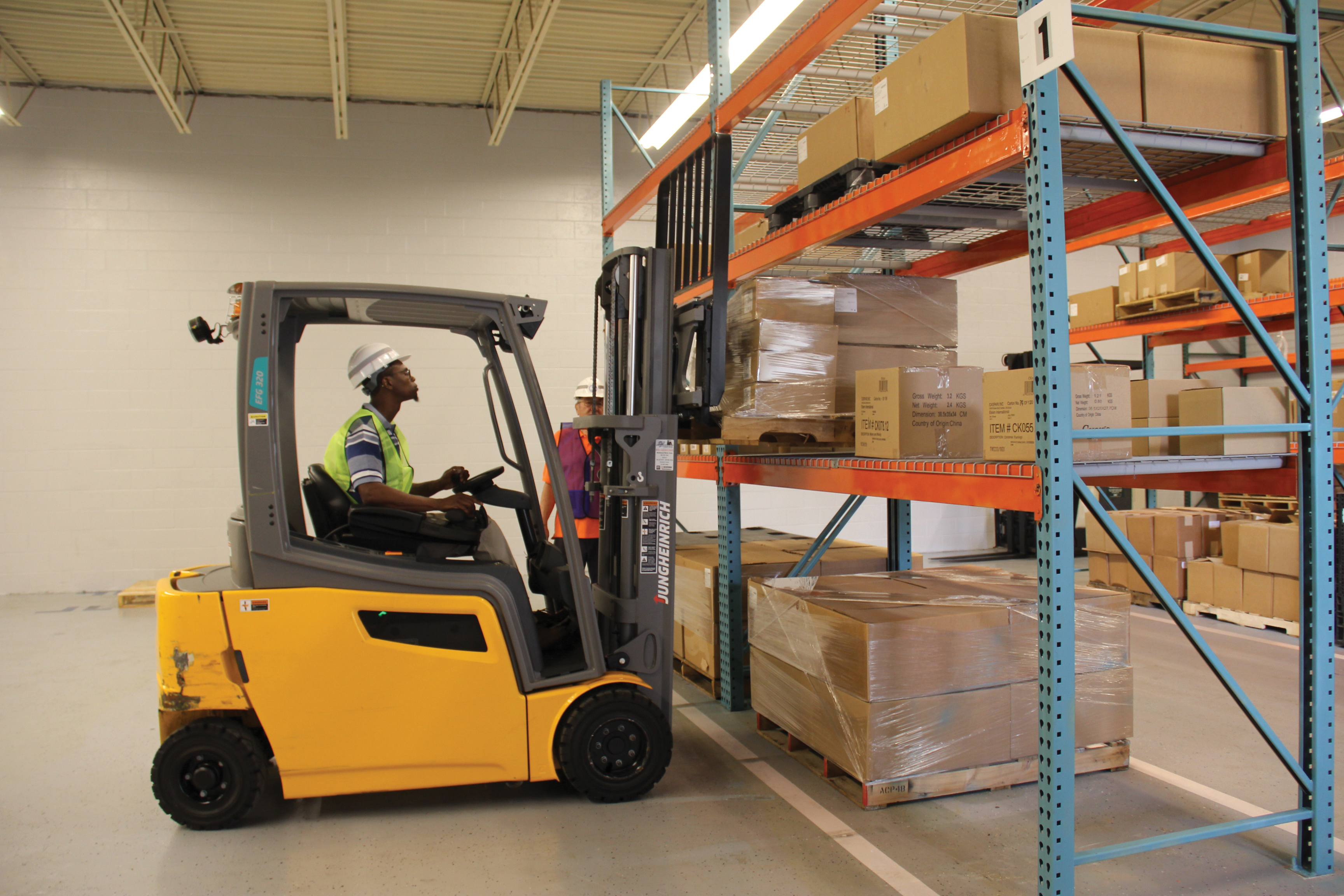 Man using a forklift