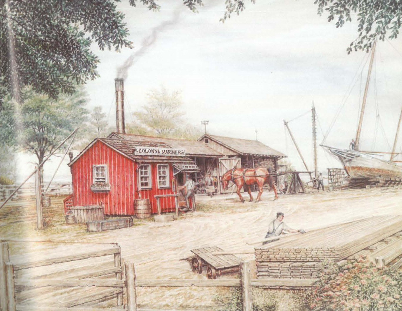 Drawing of original Charles Colonna business 