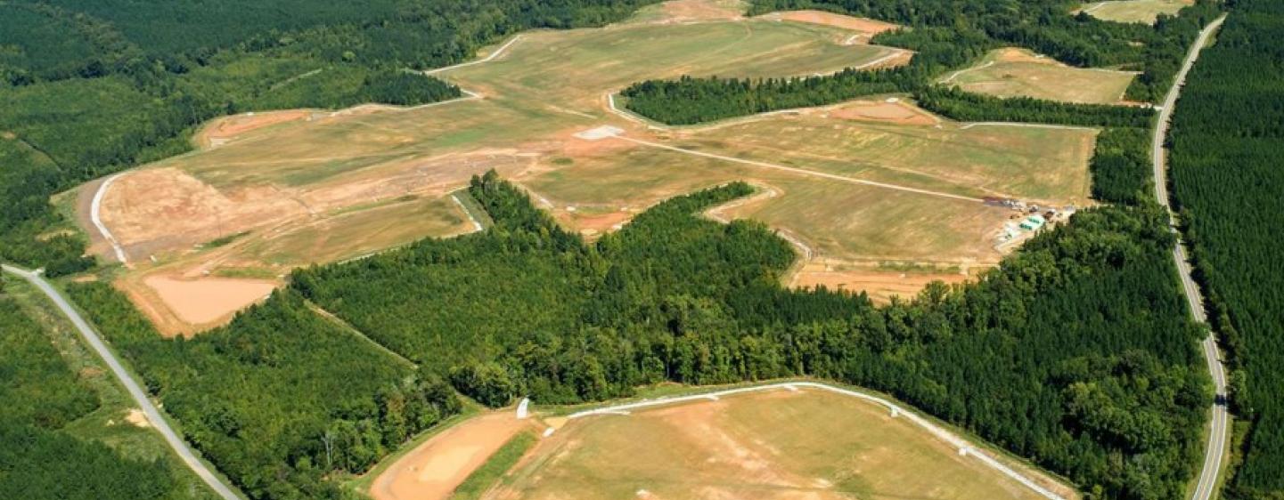 Aerial of Pittsylvania land