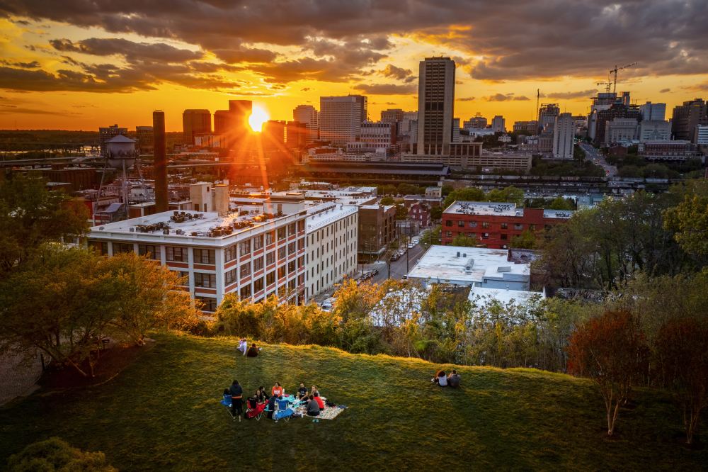 Sunset over downtown Richmond