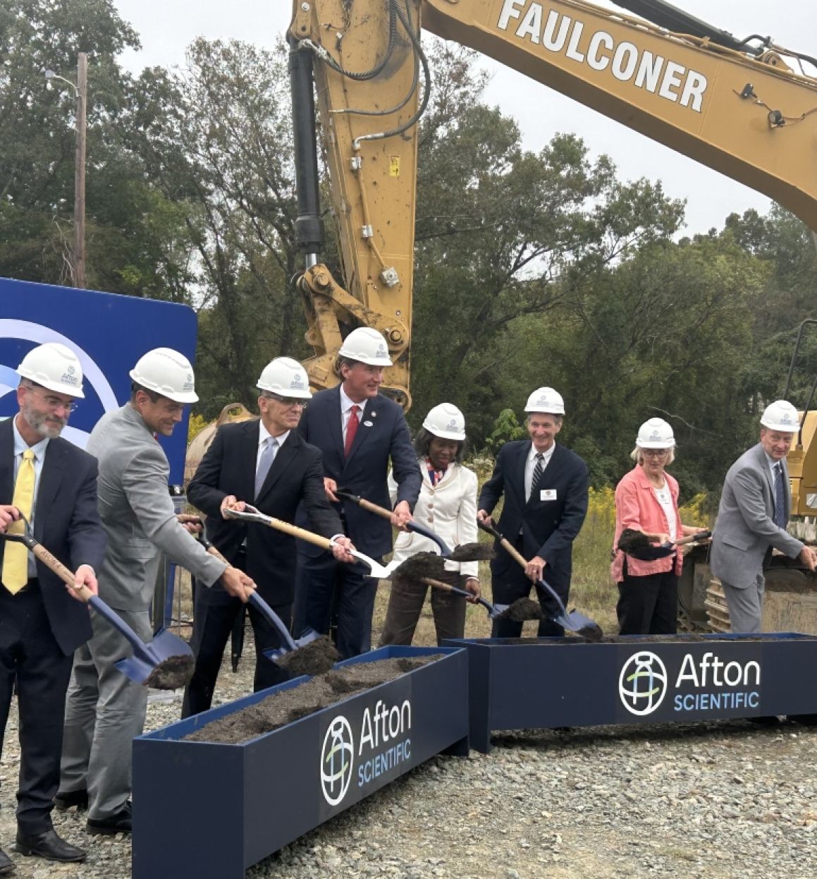 Governor Youngkin joins Afton Scientific groundbreaking at their Albemarle facility