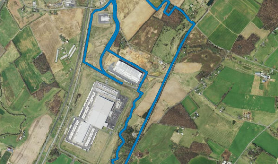 Aerial shot of Shenandoah Valley Industrial Park South Campus