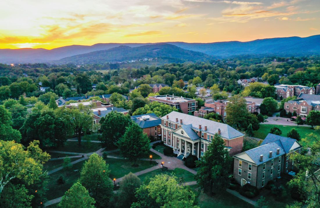 Sunset over Roanoke College
