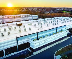 Aerial shot of an AWS data center