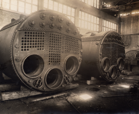 Black and white boiler image