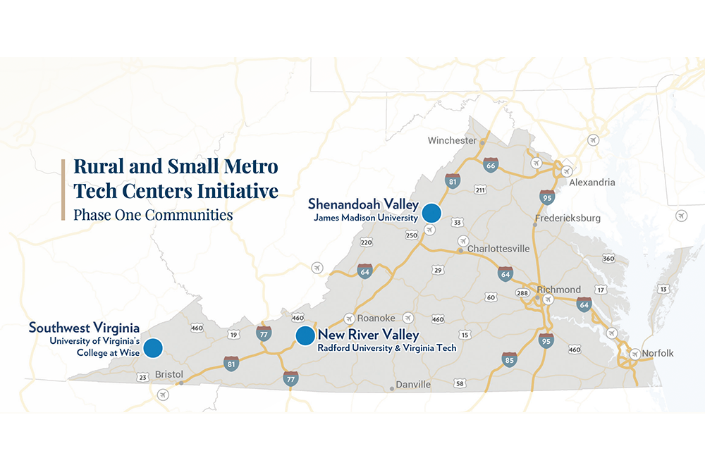 Rural and Small Tech Metros Map